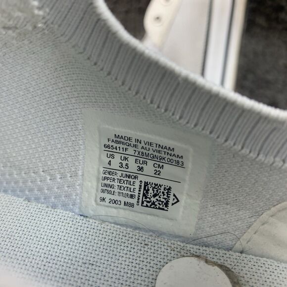 Converse Chuck Taylor Slip Low Top White Knit Junior 4 Sneakers 665411F - Picture 8 of 8